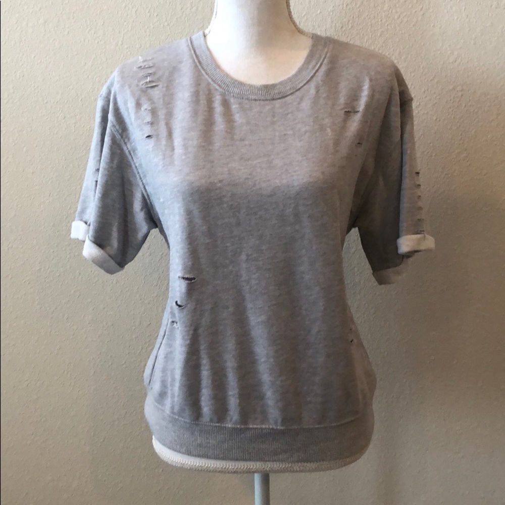 Distressed French Terry Top